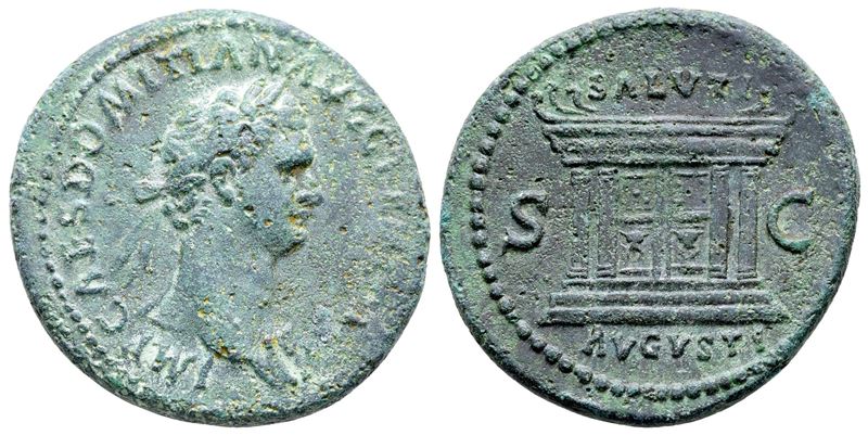 Domitian (caesar, 69-81). Æ As (30 MM, 11.66 G).