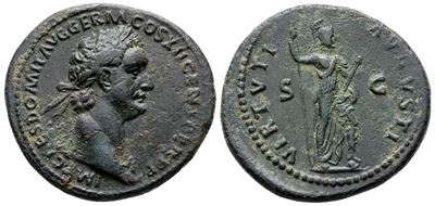 Domitian (81-96). Æ As (29 MM, 11.38 G).