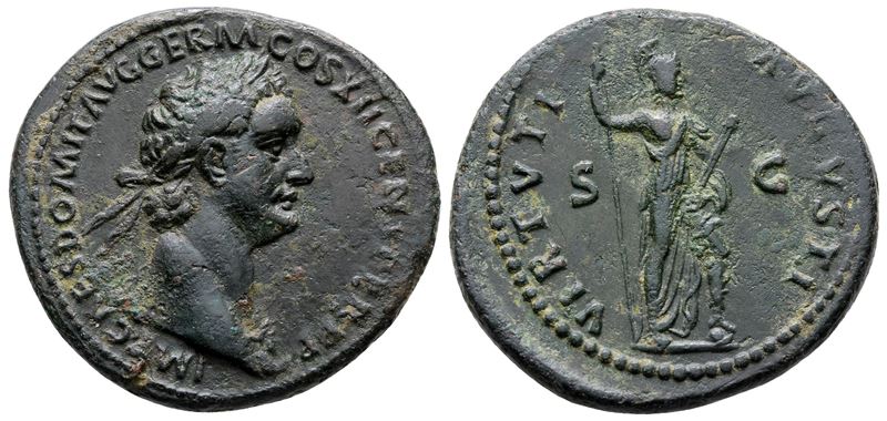 Domitian (81-96). Æ As (29 MM, 11.38 G).