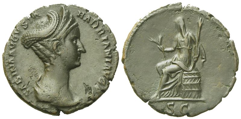 Sabina, Dupondius Or As Struck Under Hadrian, Rome, C. Ad 127-138; Æ (g 8,10, MM 27)