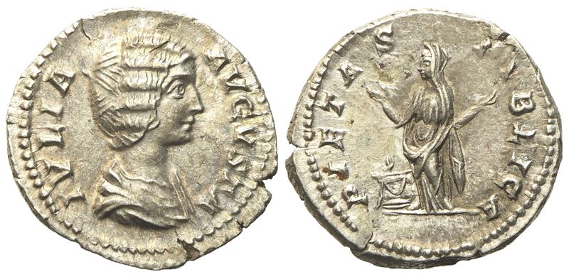 Julia Domna, Denarius Struck Under Septimius Severus, Rome, C. Ad 200-207; Ar (g 3,07; MM 19)