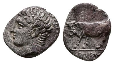 Sicily, Panormos As Ziz, C. 405-380 Bc. Ar Litra (10 MM, 0.66 G).