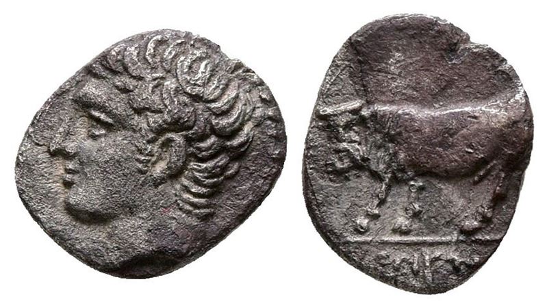 Sicily, Panormos As Ziz, C. 405-380 Bc. Ar Litra (10 MM, 0.66 G).