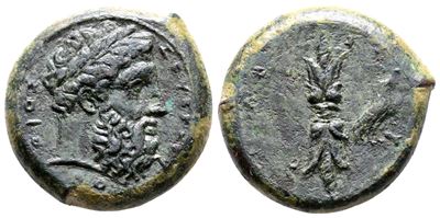 Sicily, Syracuse, C. 344-317 Bc. Æ Hemidrachm (24 MM, 14.50 G).