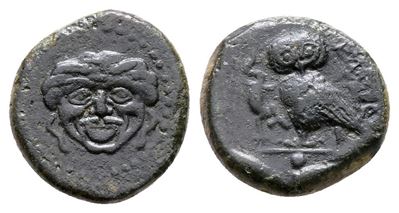 Sicily, Kamarina, C. 420-405 Bc. Æ Onkia (11 MM, 1.14 G).