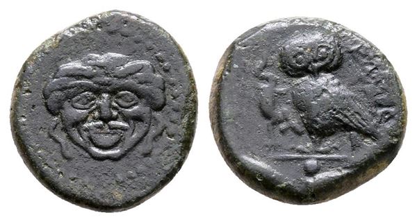 Sicily, Kamarina, c. 420-405 BC. Æ Onkia (11 mm, 1.14 g).