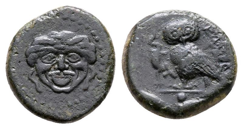 Sicily, Kamarina, C. 420-405 Bc. Æ Onkia (11 MM, 1.14 G).