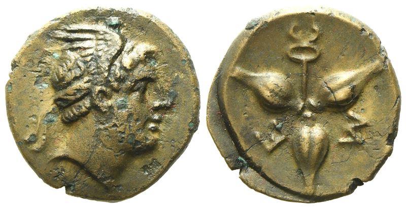 Lucania, Metapontion (C. 300-250 Bc), Æ (1,92 G; 13,6 MM)
