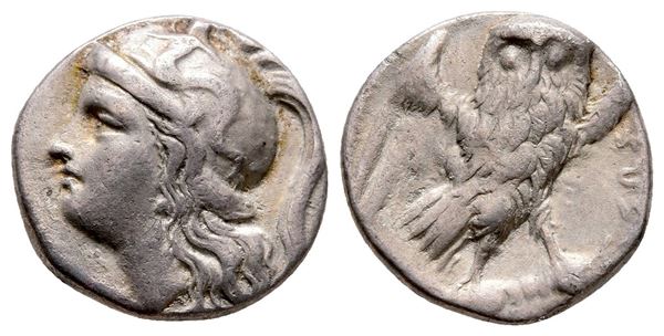 Southern Apulia, Tarentum, c. 280-272 BC. AR Drachm (15 mm, 3.14 g).  - Auction Greek, Roman and Byzantine Coins	 - Bertolami Fine Art - Prague