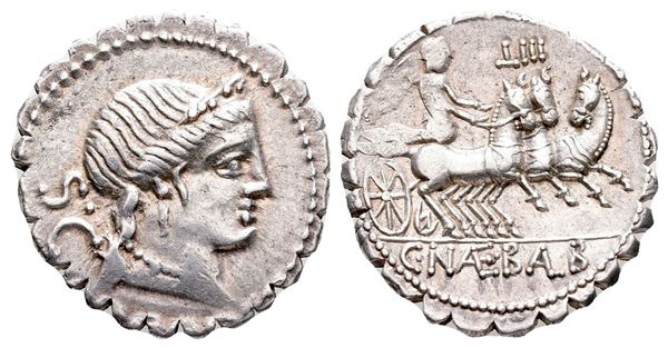 C. Naevius Balbus, Rome, 79 BC. AR Serrate Denarius (19 mm, 3.68 g).