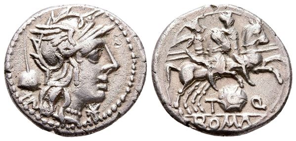 T. Quinctius Flamininus, Rome, 126 BC. AR Denarius (19 mm, 3.65 g).