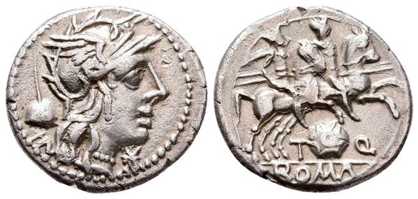 T. Quinctius Flamininus, Rome, 126 BC. AR Denarius (19 mm, 3.65 g).  - Auction Greek, Roman and Byzantine Coins	 - Bertolami Fine Art - Prague