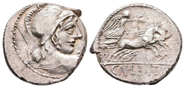 Cn. Lentulus Clodianus, Rome, 88 BC. AR Denarius (19 mm, 4.12 g).