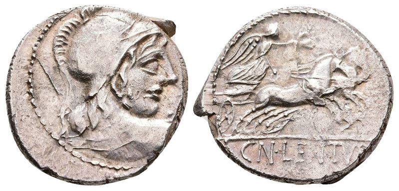 Cn. Lentulus Clodianus, Rome, 88 Bc. Ar Denarius (19 MM, 4.12 G).
