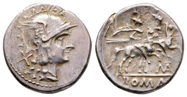 Matienus, Rome, 179-170 BC. AR Denarius (17 mm, 3.27 g).