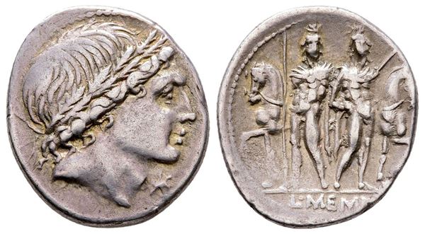 L. Memmius, Rome, 109-108 BC. AR Denarius (20 mm, 3.81 g).