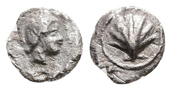 Southern Apulia, Tarentum, c. 470-450 BC. AR Hemilitron (7 mm, 0.20 g).