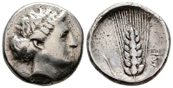 Southern Lucania, Metapontion, c. 400-340 BC. Replica of AR Stater (22 mm, 7.56 g).