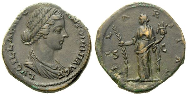 Lucilla, Sestertius struck under Marcus Aurelius, Rome, c. AD 164-169; Æ (g 25,60; mm 30)