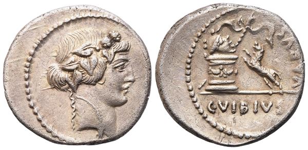 C. Vibius Varus, Denarius, 42 BC; AR (3,98 g; 18,2 mm; 6 h)
