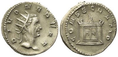 Divus Nerva, Antoninianus Struck Under Trajan Decius, Rome, Ad 250-251; Ar (g 4,25; MM 22,9)