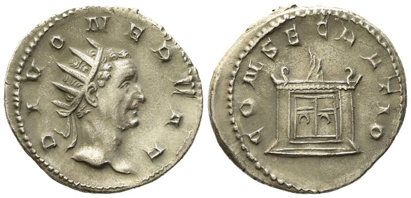 Divus Nerva, Antoninianus Struck Under Trajan Decius, Rome, Ad 250-251; Ar (g 4,25; MM 22,9)