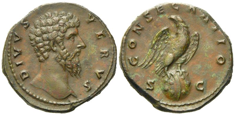 Divus Lucius Verus, Sestertius Struck Under Marcus Aurelius, Rome, After Ad 169; Æ (g 21,19; MM 3...