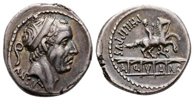 L. Marcius Philippus, Rome, 57 Bc. Ar Denarius (18 MM, 3.79 G).