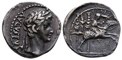 Augustus (27 Bc-ad 14). Ar Denarius (19 MM, 3.82 G).