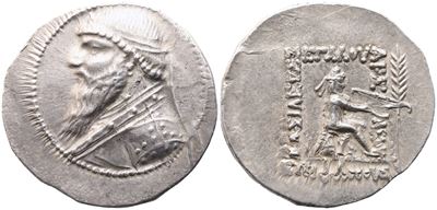 Kings Of Parthia. Mithridates II (121-91 Bc), Tetradrachm, Seleukia On The Tigris, C. 119-109 Bc;...