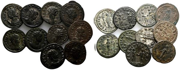 Lot of 10 Roman Imperial Antoninianii, to be catalog. Lot sold as is, no return