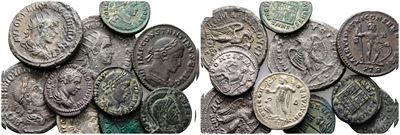 Lot Of 10 Roman Provincial And Roman Imperial Coins, To Be Catalogued. Lot Sold As Is, No Return