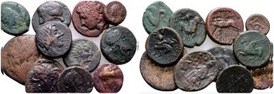 Lot Of 11 Greek Æ Coins, To Be Catalogued. Lot Sold As Is, No Return