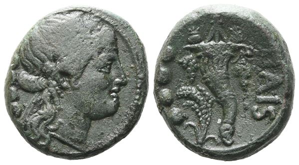 Northern Lucania, Paestum, 218-201 BC. Æ Triens (17mm, 5.32g).