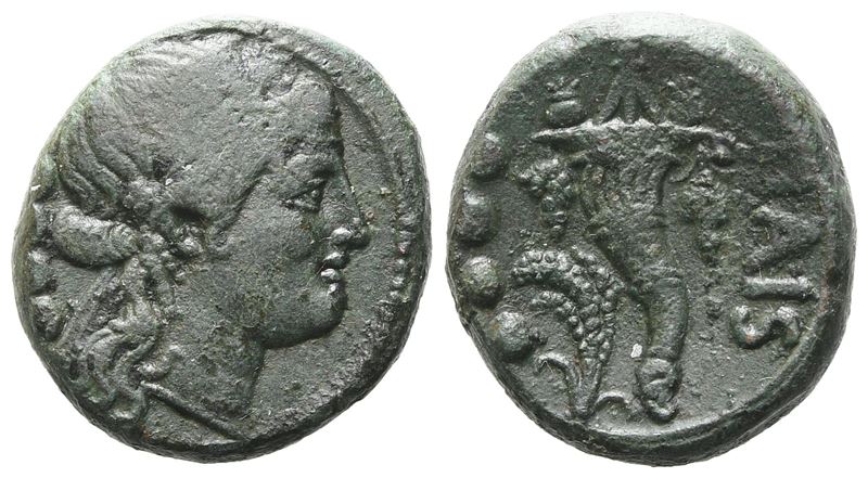 Northern Lucania, Paestum, 218-201 BC. Æ Triens (17mm, 5.32g).