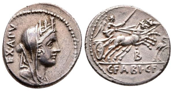 C. Fabius C.f. Hadrianus, Rome, 102 BC. AR Denarius (21 mm, 3.89 g).