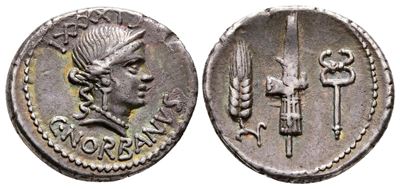 C. Norbanus, Rome, 83 Bc. Ar Denarius (20 MM, 3.86 G).