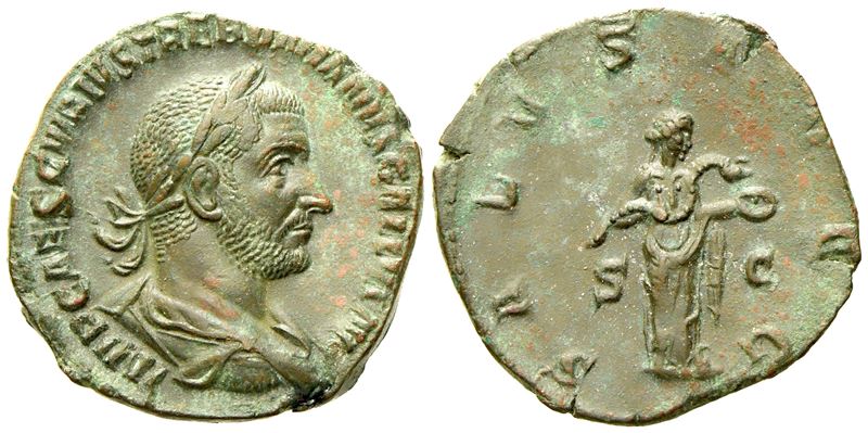 Trebonianus Gallus (251-253), Sestertius, Rome, Ad 251-253; Æ (g 14,80; MM 29)