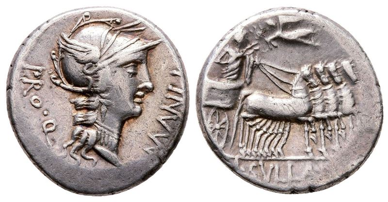 L. sulla And L. Manlius Torquatus, Military Mint Moving With Sulla, 82 Bc. Ar Denarius (18 MM, 3....