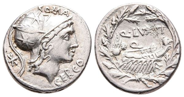 Q. Lutatius Cerco, Rome, 109-108 BC. AR Denarius (19 mm, 3.91 g).