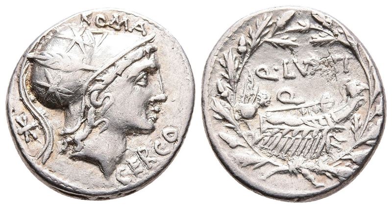 Q. Lutatius Cerco, Rome, 109-108 Bc. Ar Denarius (19 MM, 3.91 G).