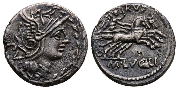 M. Lucilius Rufus, Rome, 101 BC. AR Denarius (19 mm, 3.23 g).