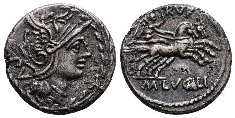 M. Lucilius Rufus, Rome, 101 Bc. Ar Denarius (19 MM, 3.23 G).