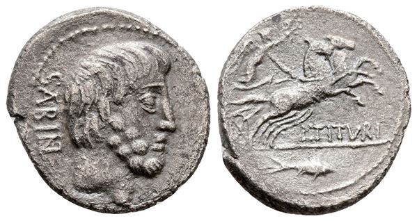 L. Titurius L.f. Sabinus, Rome, 89 BC. AR Denarius (19 mm, 3.58 g).