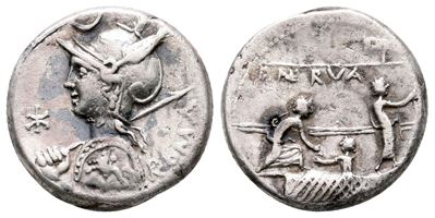 P. Nerva, Rome, 113-112 Bc. Ar Denarius (17 MM, 3.91 G).