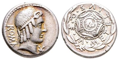 M. Caecilius Q.f. Q.n. Metellus, Rome, 82-80 Bc. Ar Denarius (18 MM, 3.92 G).