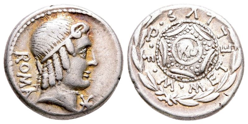 M. Caecilius Q.f. Q.n. Metellus, Rome, 82-80 Bc. Ar Denarius (18 MM, 3.92 G).