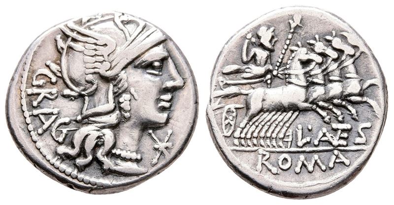 L. Antestius Gragulus, Rome, 136 Bc. Ar Denarius (19 MM, 3.81 G).
