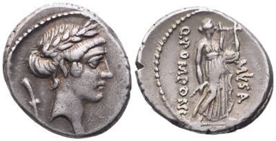 Q. Pomponius Musa, Denarius, 66 Bc; Ar (3,95 G; 18,4 MM; 3 H)