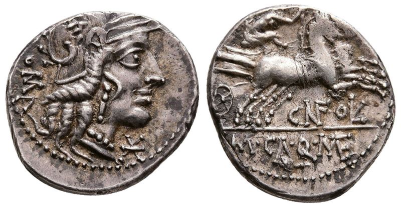 M. Calidius, Q. Metellus, And Cn. Fulvius, Rome, 117-116 Bc. Ar Denarius (19 MM, 3.96 G).